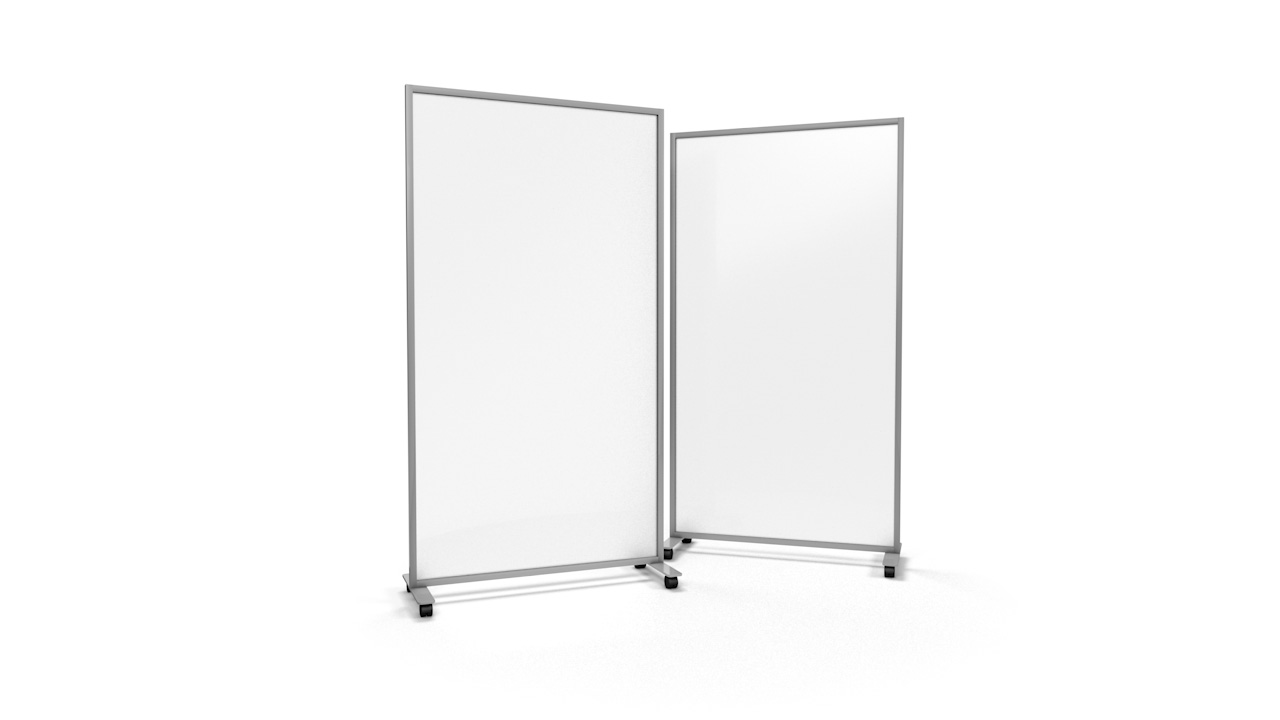 ACHOO<sup>®</sup> Frosted Perspex<sup>®</sup> Glass Office Divider on Wheels