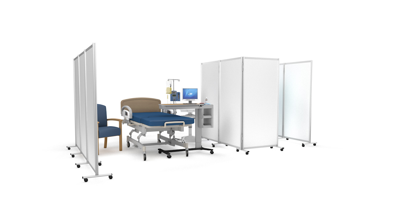 GUARDIAN DIGNITY<sup>®</sup> Medical Hospital Screens on Wheels