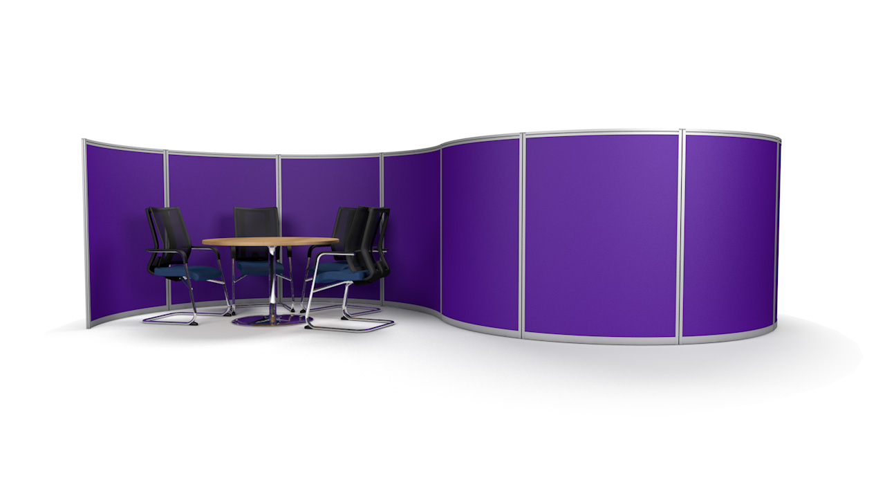 S-Shaped Acoustic Office Screen Wall 6m