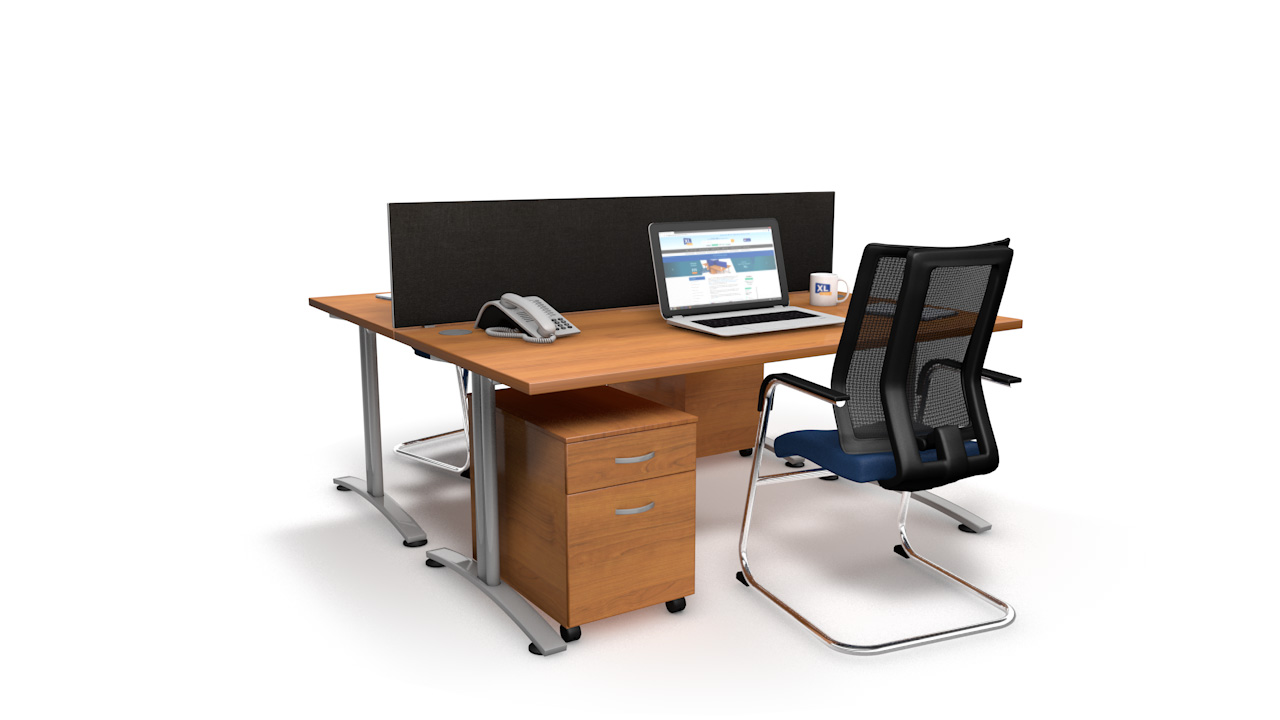 Spectrum Fabric Desk Screens Straight