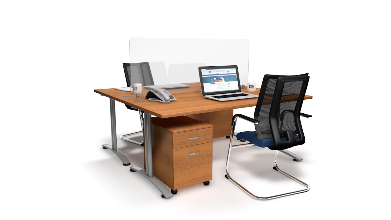 Spectrum Plus Acrylic Glass Desk Screen