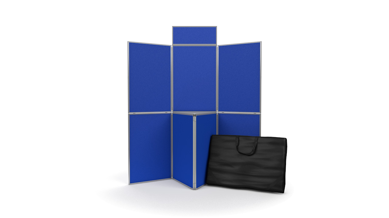 7 Panel Presentation Boards Aluminium Frame