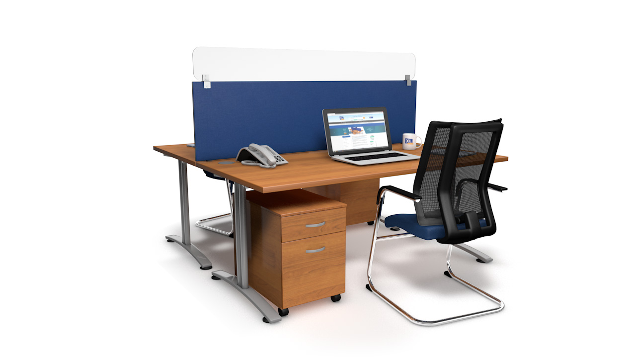 Spectrum Plus Acrylic Glass Desk Screen Topper