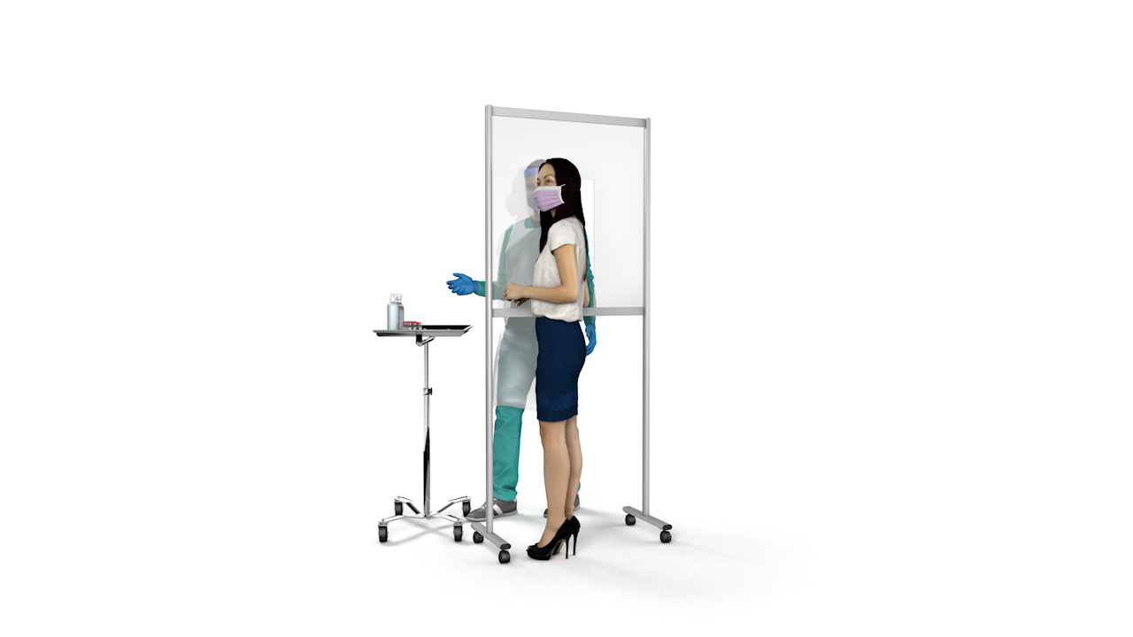 Mobile Protective Vaccination Medical Screens