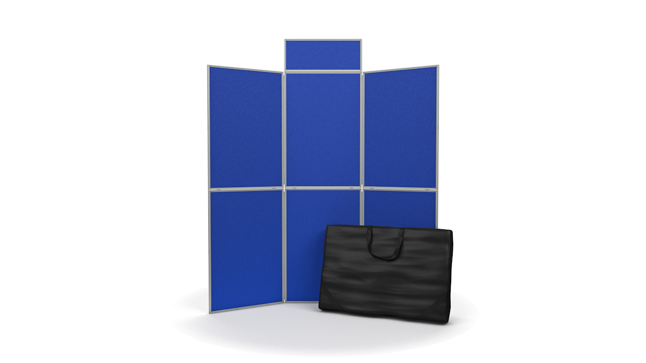 6 Panel Folding Display Board Panels PVC Frame