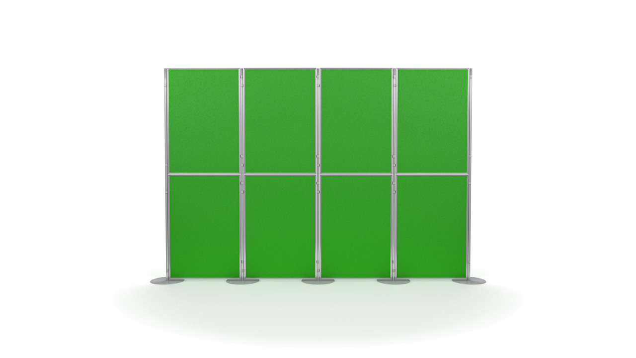 Pinnable 8 Panel and Pole Portable Presentation Boards